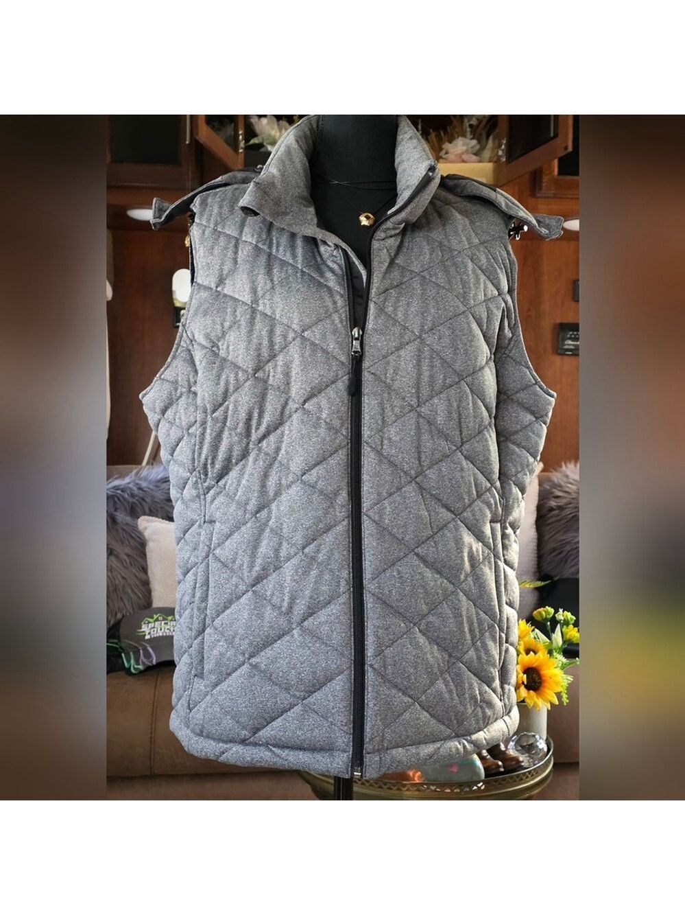 Tek Gear Women's Quilted Gray Vest